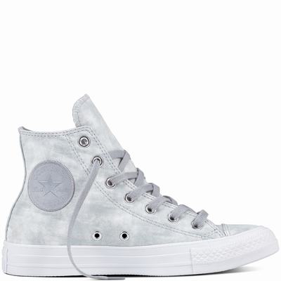 Converse Chuck Taylor All Star Peached Wash High Tops Mens - Grey/Grey/White Shoes (239VQSOZ)